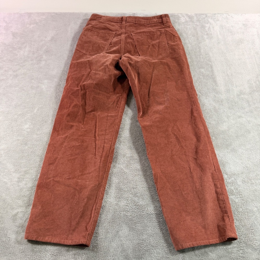 Old Navy OG Loose Pants Womens 8 Rust Brown High Rise Corduroy Saddle 804447-00 - Picture 8 of 11